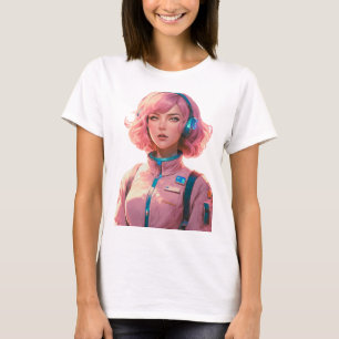 Woman in sci-fi style T-Shirt