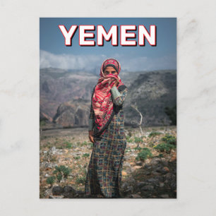 Woman In Socotra, Yemen Postcard