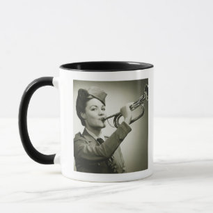 Woman in Soldier Uniform Mug