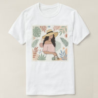 Woman in Straw Hat with Flowers