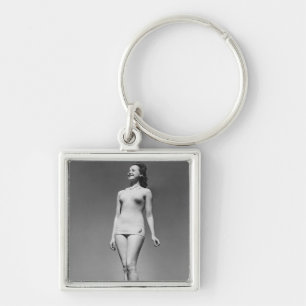 Woman in Swimsuit Keychain