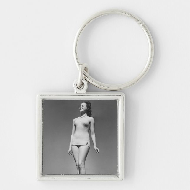 Woman in Swimsuit Keychain (Front)