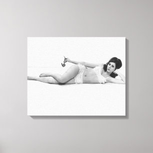 Woman in Swimwear Canvas Print