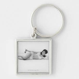 Woman in Swimwear Keychain