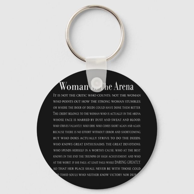 Woman In The Arena Keychain (Front)