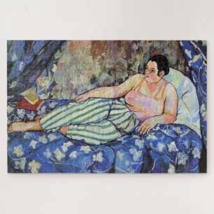 Woman in the Blue Bedroom (by Suzanne Valadon) Jigsaw Puzzle