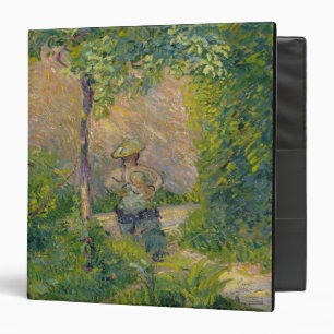 Woman in the Garden (oil on canvas) Binder