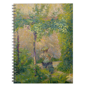 Woman in the Garden (oil on canvas) Notebook