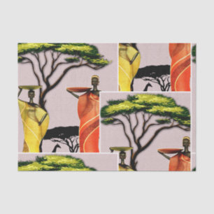 Woman in the Garden Tissue Paper