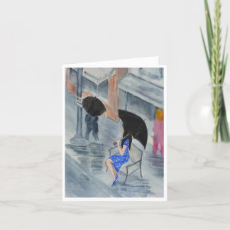 Woman in the Polka Dot Dress Card