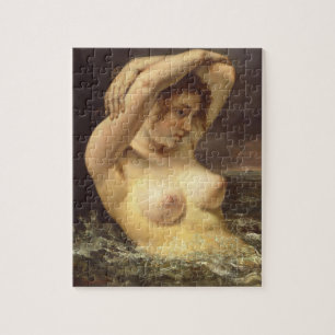 Woman in the Waves by Gustave Courbet Jigsaw Puzzle