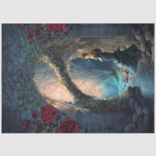 Woman in the Woods Fantasy Portrait Art Tissue Paper