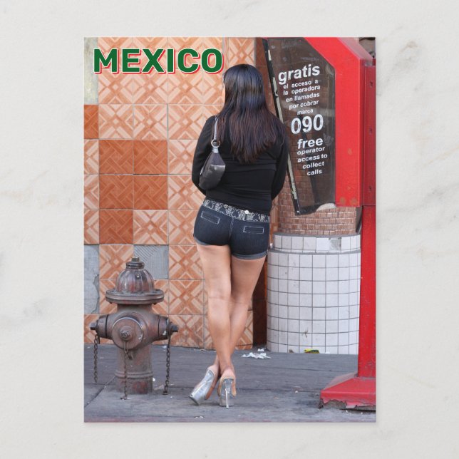 Woman In Tijuana, Mexico Postcard (Front)