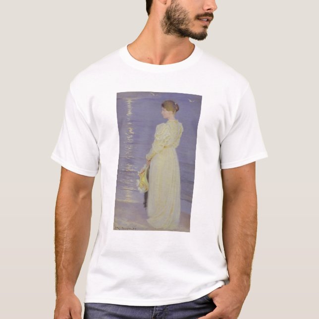 Woman in White on a Beach, 1893 T-Shirt (Front)