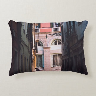 WOMAN IN WHITE SHIRT AND BLACK PANTS WALKING ON SI ACCENT PILLOW