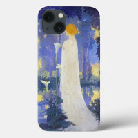 Woman in white with Calla lillies