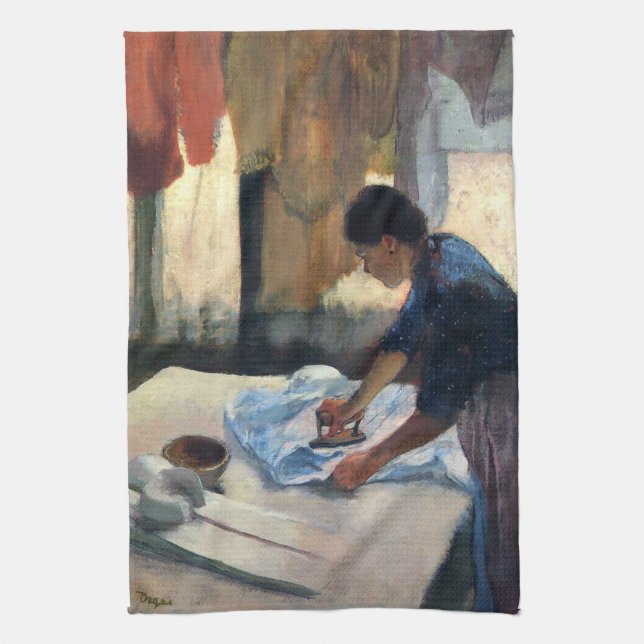 Woman Ironing  Kitchen Towel (Vertical)