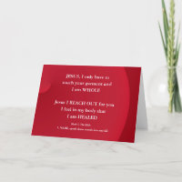 Woman Issue of Blood Scripture on Healing Card