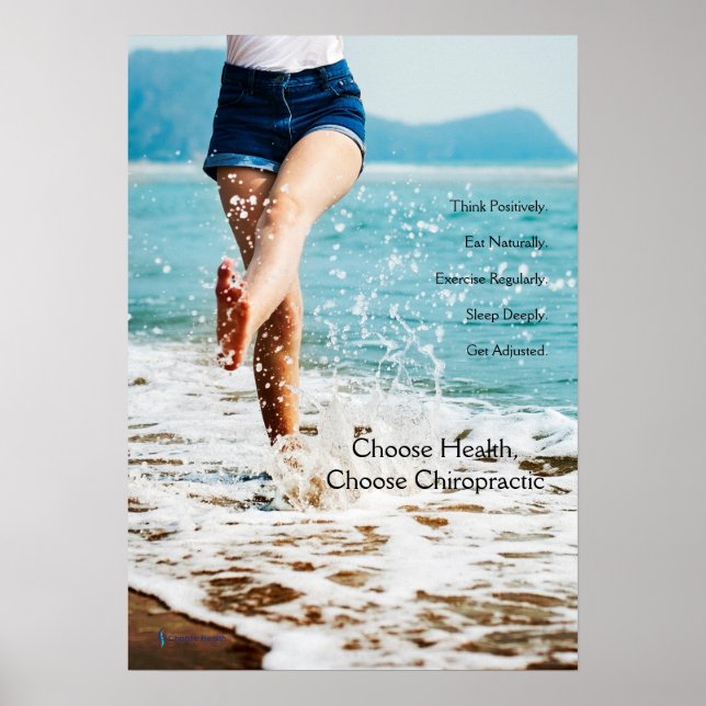Woman Kicking Water Chiropractic Poster (Front)