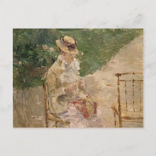 Woman Knitting, Berthe Morisot Fine Ar Postcard