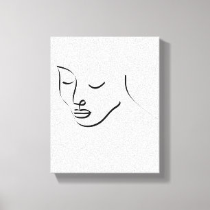Woman Lady Face Fashion Model Art Canvas Print