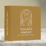 Woman Leaves Moon Arch Copper Wellness Day Spa Binder<br><div class="desc">This boho-inspired binder features an elegant logo of a woman’s silhouette adorned with delicate leaves and a crescent moon, framed gracefully within an arch. Designed in a warm organic colour palette of copper it brings a touch of natural beauty to your organization. The front cover includes two customizable lines of...</div>