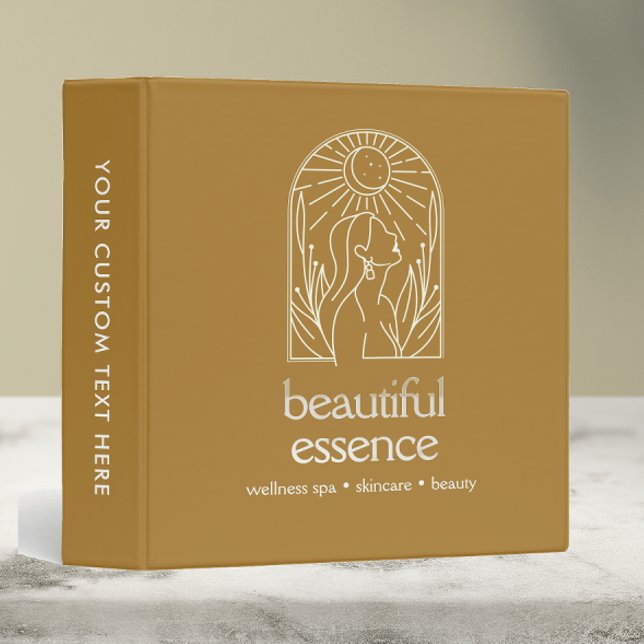 Woman Leaves Moon Arch Copper Wellness Day Spa Binder (Creator Uploaded)