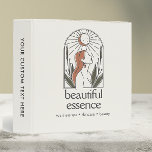 Woman Leaves Moon Arch SKINCARE Wellness Day Spa Binder<br><div class="desc">This boho-inspired binder features an elegant logo of a woman’s silhouette adorned with delicate leaves and a crescent moon, framed gracefully within an arch. Designed in a warm organic colour palette of sage green, terracotta, oyster ivory, truffle, and copper, it brings a touch of natural beauty to your organization. The...</div>