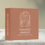 Woman Leaves Moon Arch Terracotta Wellness Day Spa Binder<br><div class="desc">This boho-inspired binder features an elegant logo of a woman’s silhouette adorned with delicate leaves and a crescent moon, framed gracefully within an arch. Designed in a warm organic colour palette of terracotta orange it brings a touch of natural beauty to your organization. The front cover includes two customizable lines...</div>