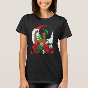 Woman Lebanese Girl Lebanon Mujer Lebanon Flag Flo T-Shirt