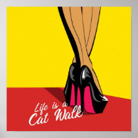 Woman legs in fashion high heels shoes Pop art ill