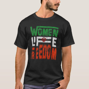 WOMAN LIFE FREEDOM IRAN Iranian Patriotic Slogan V T-Shirt