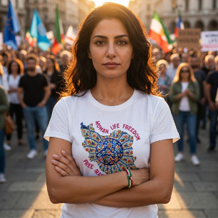 Woman Life Freedom Persian Art Red Iranian Gifts T-Shirt