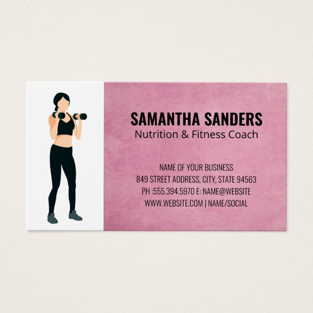Woman Lifting Weights | Fitness Exercise (Front)