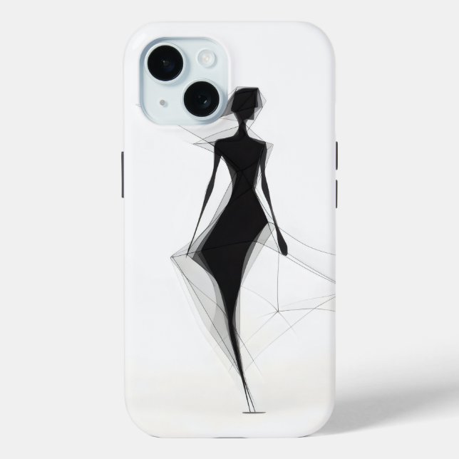 Woman Line Minimalism Case-Mate iPhone Case (Back)