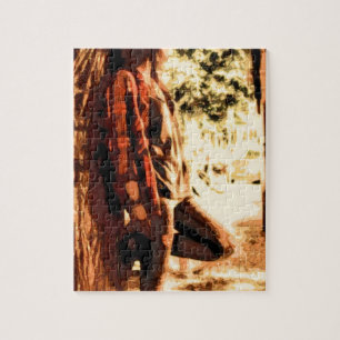Woman Looking Away Jigsaw Puzzle