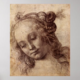 Woman Looking Down Poster