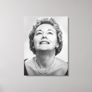 Woman Looking Up Canvas Print
