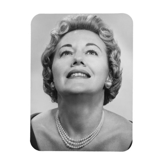 Woman Looking Up Magnet (Vertical)