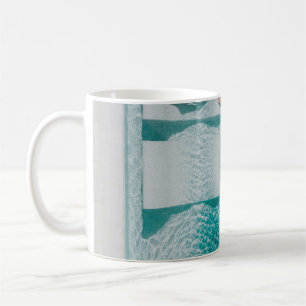 Woman lying on lounge coffee mug