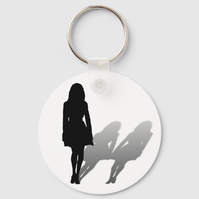 Woman Missing Woman Keychain (Front)