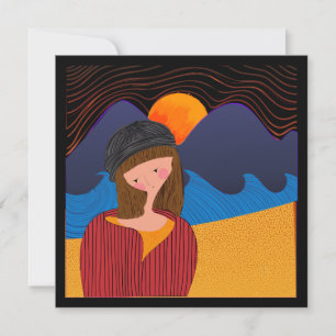 Woman News Card