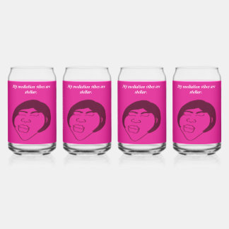 Woman of Color Meditation Can Glass