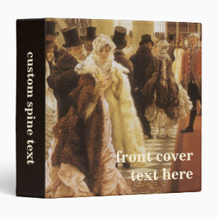 Woman of Fashion by Tissot, Vintage Victorian Art Binder