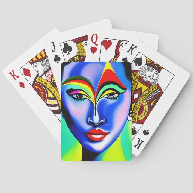 Woman of Magical Colour Playing Cards (Back)