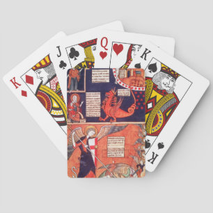 Woman of the Apocalypse Being Attacked by the Seve Playing Cards