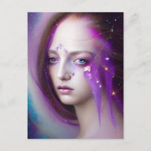 Woman of the Galaxies Postcard
