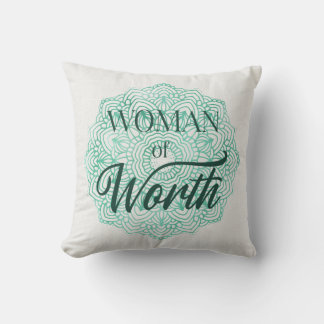 Woman of Worth Throw Pillow