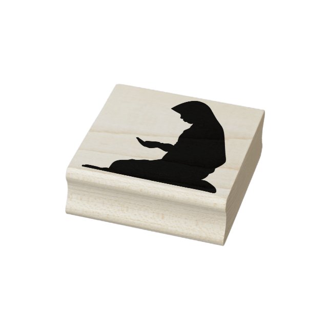 woman offering prayer art stamp  (Stamp)