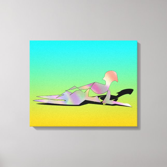 Woman On A Beach Canvas Print (Front)